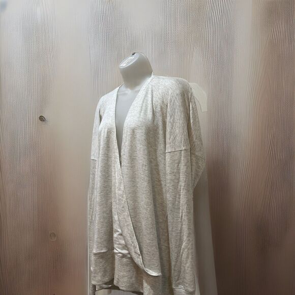 Athleta Shakra Wrap Sweatshirt Oatmeal Longsleeve Size XL - Picture 4 of 10